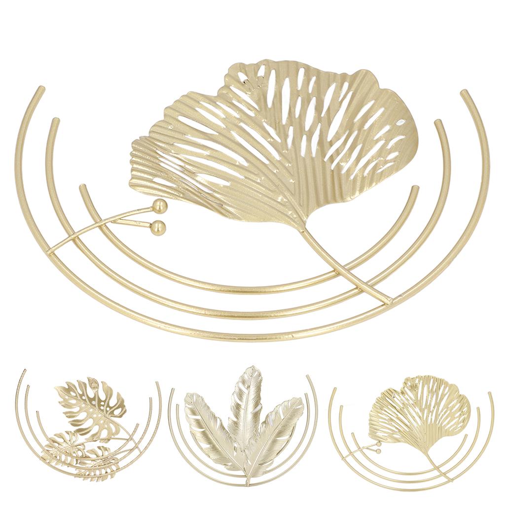 Iron Wall Sculptures Gold Metal Leaf Wall Decor for Living Room Bedroom Office Home