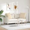 Sofa Cushions 2 Pieces Cream 60 X 60 Cm Fabric