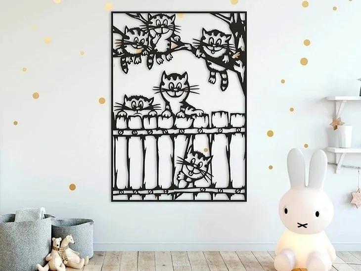 Cats Themed Wall Panel for Home Interior Decor