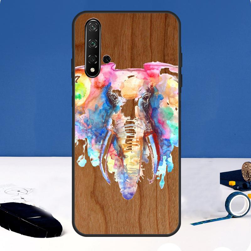 Bamboo Wood Pattern Skull Print Case For Huawei Nova Y90 Y91 Y60 Y61 Y70 10 9 SE 11 Pro 5T 11i 8i 3i P20 P40 P30 Lite Cover