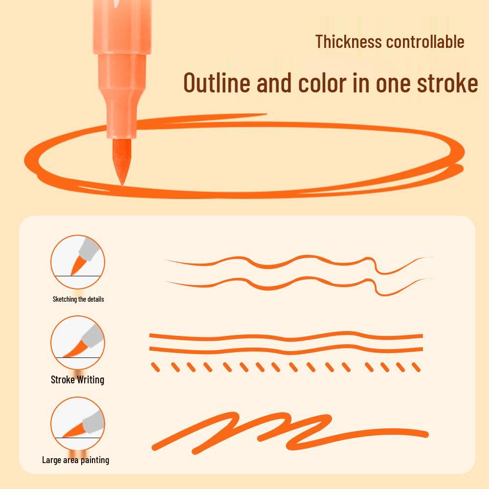 Stackable Colored Acrylic Marker Pens with Soft Head In Folding Box for Kids