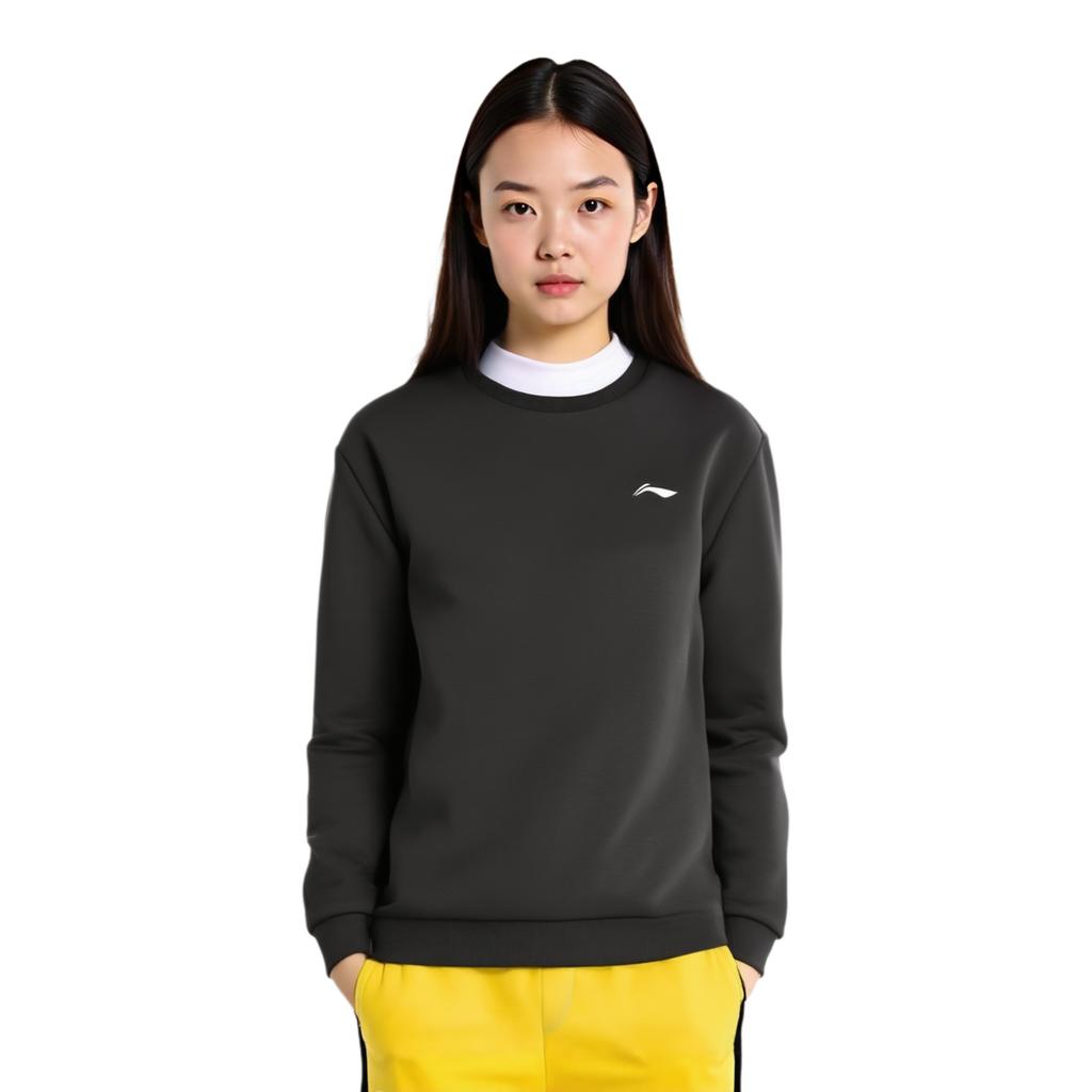 Li-Ning Casual Versatile Simple Round Neck Letter Print Loose Comfortable Sweatshirt Unisex sweatshirt AWDVG81-5