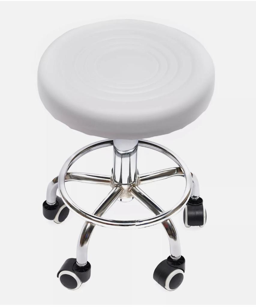 Hydraulic Rolling Stool Work Shop Seat Chair Adjustable Roll Swivel Tool Garage