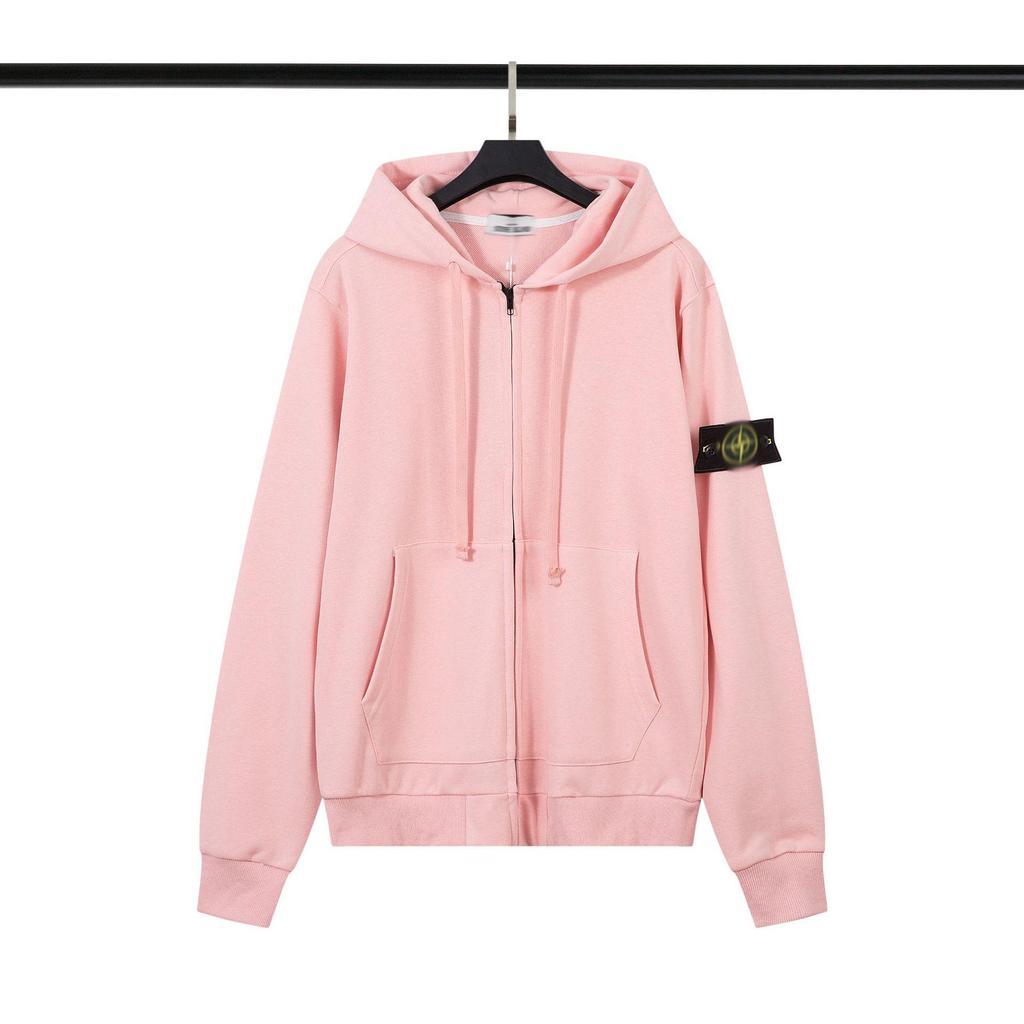 Unisex jednobarevná mikina s kulatým výstřihem, nášivkou a dlouhým rukávem