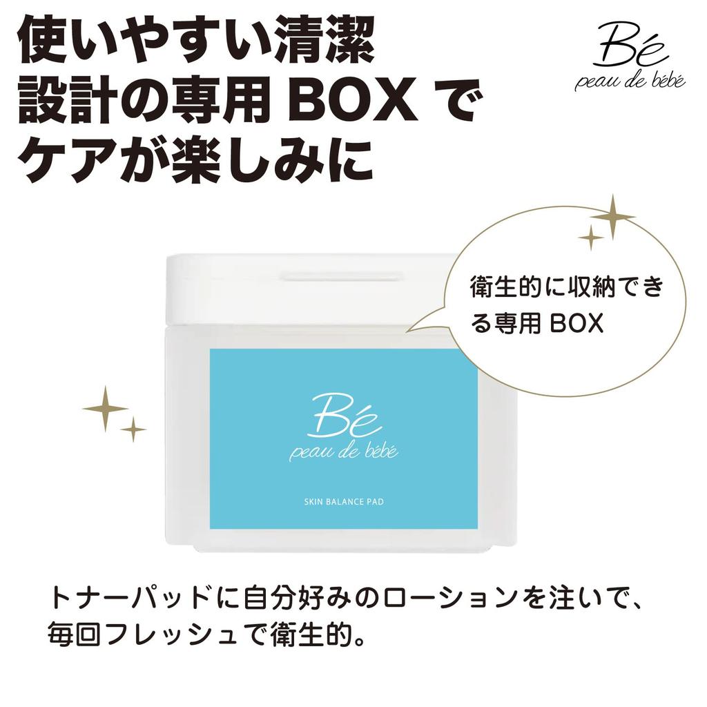 by Tomomi peau de bebe Toner Pad Set rough bebe Toner Pads Cleansing pore skin refreshing morning and night use [Produced Itano] [For skin] (90
