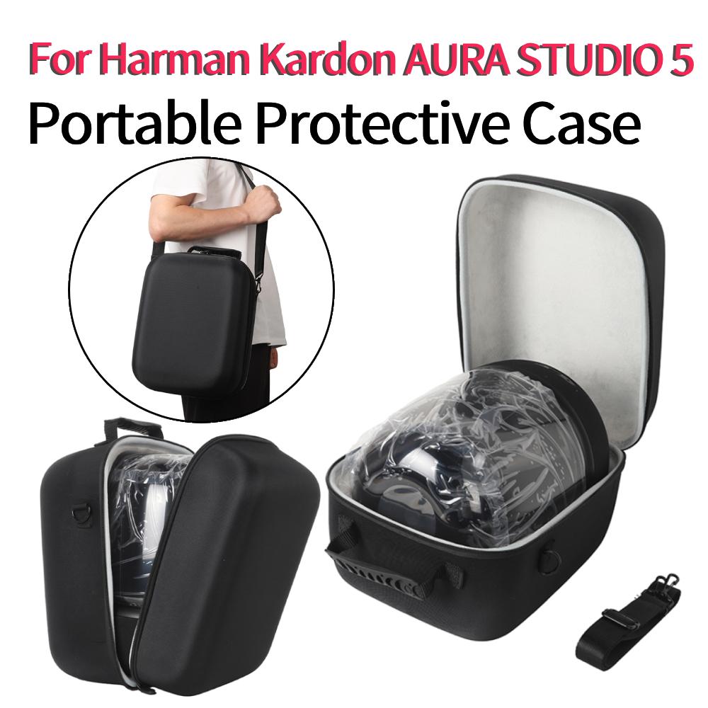 Hard Shell Audio Storage Bag For Harman Kardon AURA STUDIO 5 Outdoor Travel Shockproof Speaker Case Pouch Speaker Accessories nero