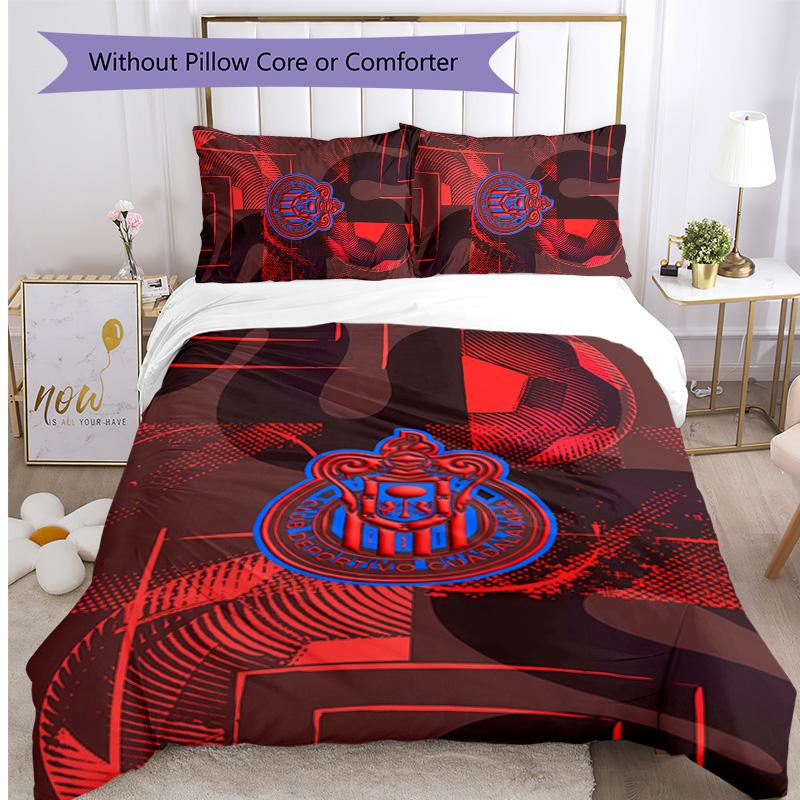 Chivas Printed 3PCS Bedding Set Soft Breathable Duvet Cover Pillowcases Set Washable Bedroom Decor Home Gift