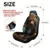 2pcs, Decorative Leopard Wild Animal Feline Print Car Seat Covers, Universal Fit For SUV Sedan Truck, Stylish Washable Fabric Ad