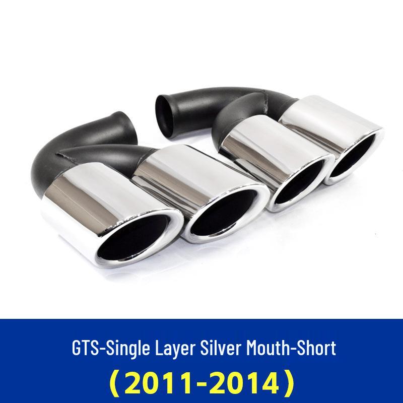 Porsche Cayenne (2011-2014) GTS Black Quad Exhaust Tips for Pipe Modification