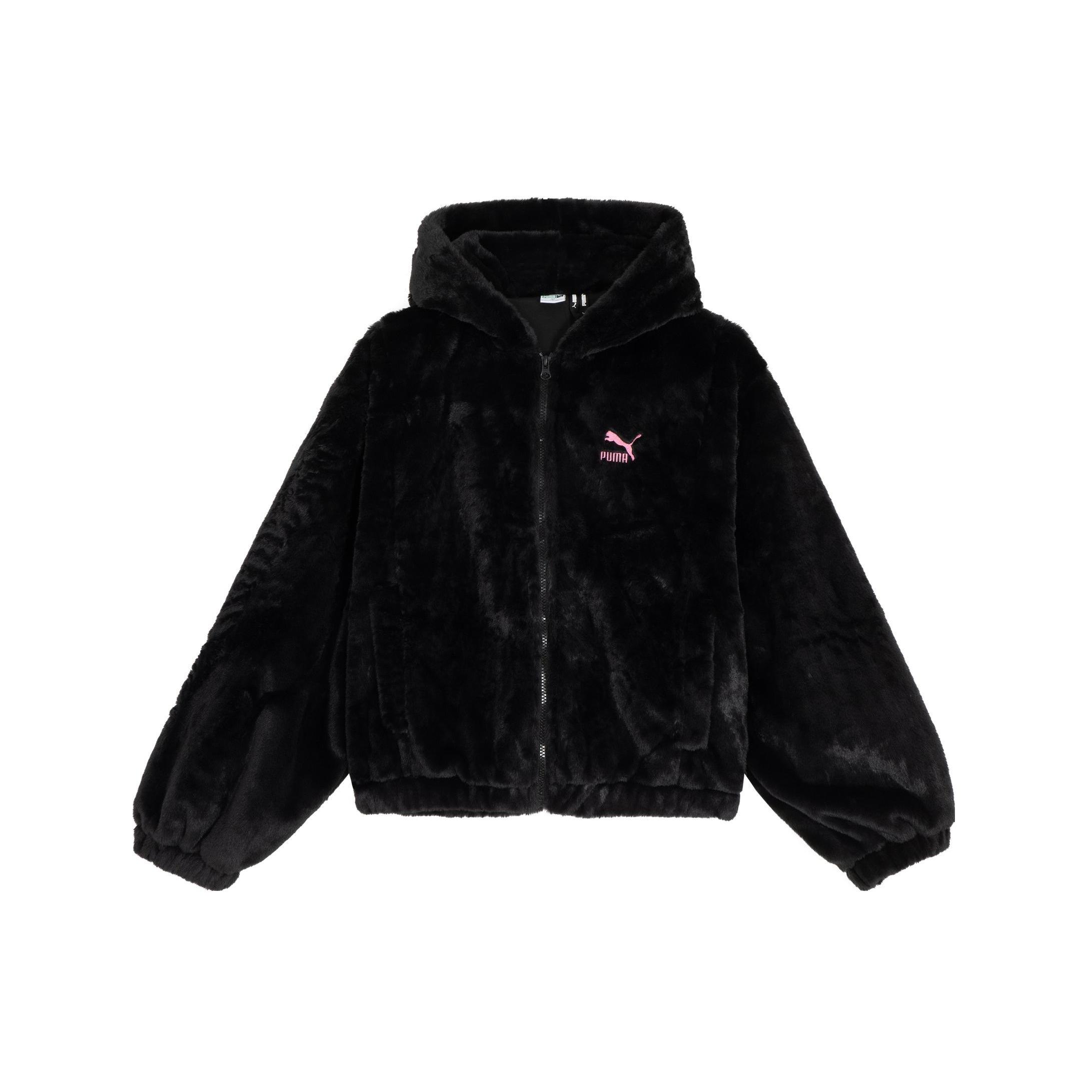 

Новое пальто PUMA CLASSICS SLOUNGE с бархатистой текстурой, женское, черное 625194-01 S