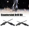 4PCs Countersink Drill Bit Conical Round Valve Rod Wrench Hand Tool Woodworking Accessory