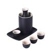 Ceramic Wine Set, Warm Wine Jug With Plate, Japanese-Style Baijiu Dispenser, Spirit Shot Glass