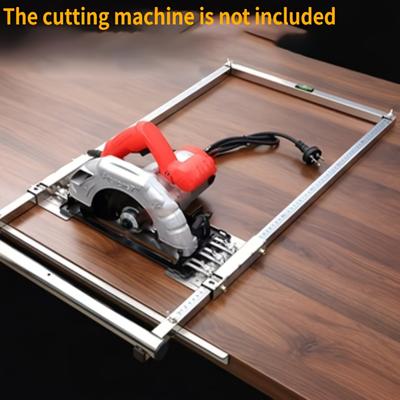 Adjustable Circular Saw Guide Rail for Woodworking and Edge Locator of Electric Cutting Machine with Clamping Mechanism