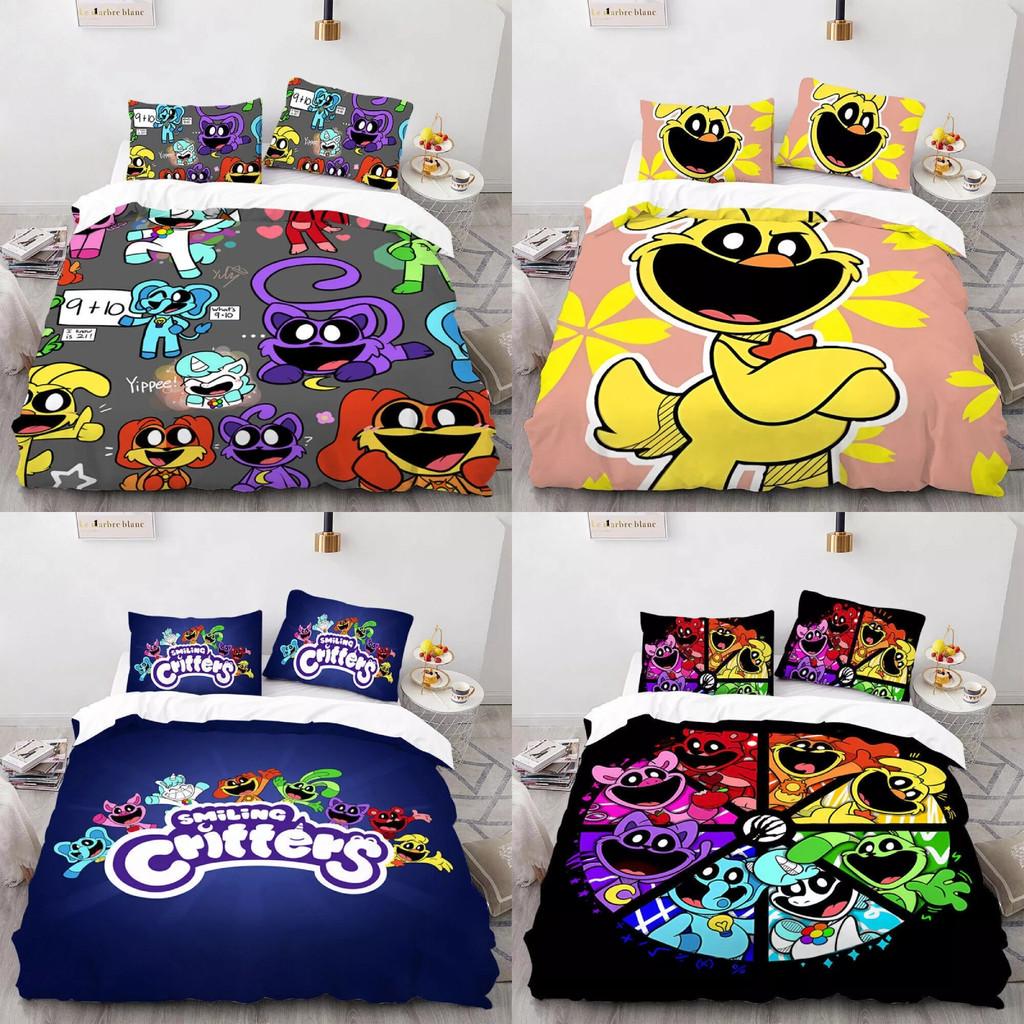 Luxurious Three Piece 3d Digital Print Bed Set Featuring Soft Microfiber Cartoon Design
