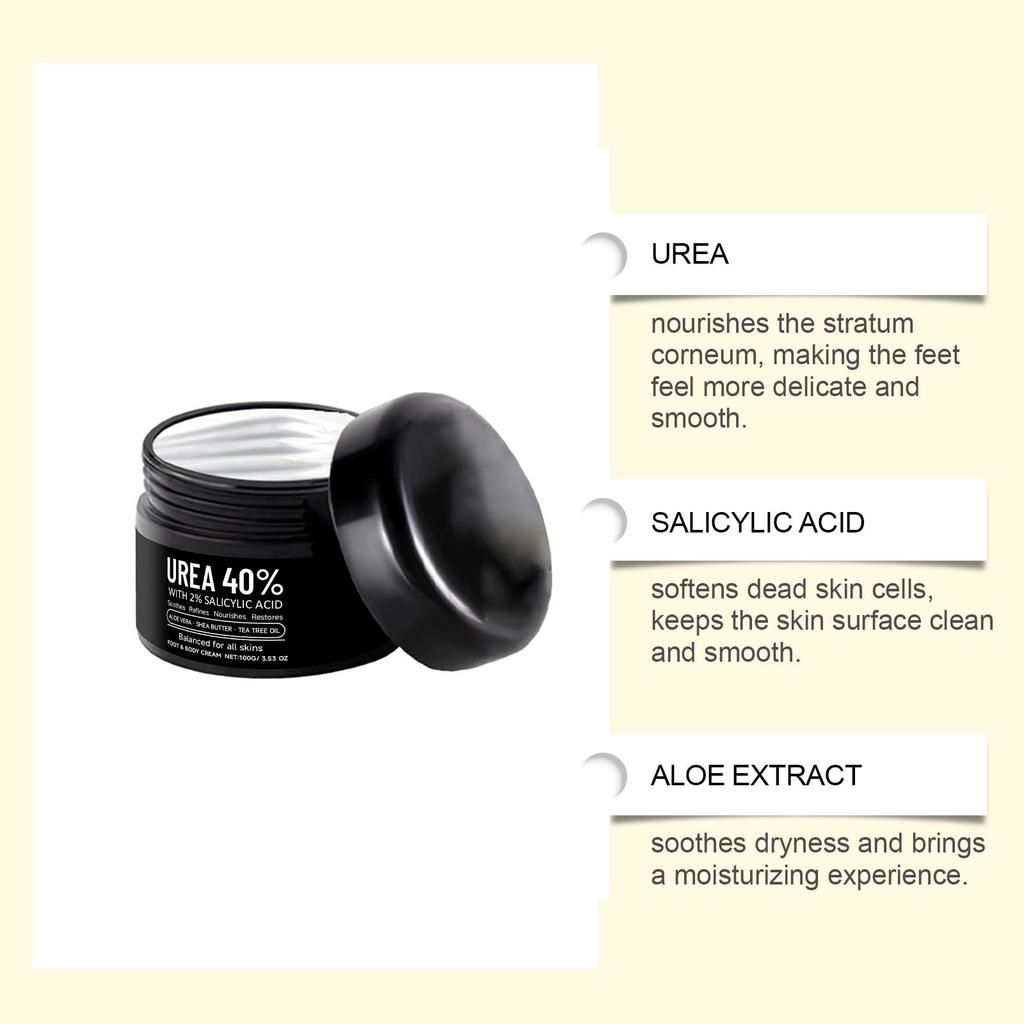 AMZ Urea Hand and Foot Moisturizing Cream: Hydrating and Nourishing / Heel Care / Softening Cuticles / Exfoliating Moisturizer
