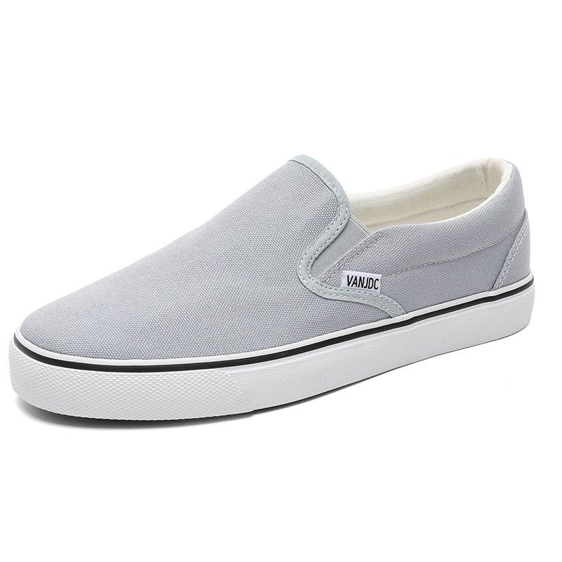 2025 Spring Classic Slip-On Shoes: Women's Low-Top, Solid Color & Men's Korean Style Canvas Shoes