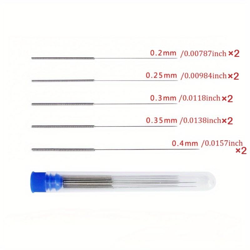 10Pcs 3D Printer Nozzles MK8 Extruder Nozzles and 0.2/0.25/0.3/0.35/0.4mm Stainless Steel Nozzle Cleaning Needles