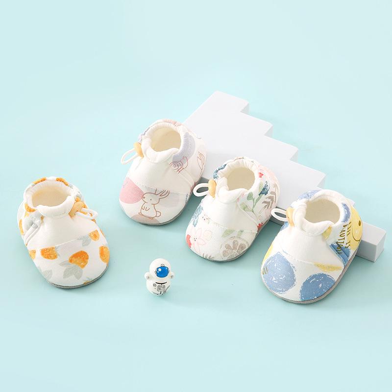 Unisex Baby Soft Sole Cloth Shoes, Anti-slip Pre-walking Foot Covers for 6-9 Months, Ideal for Spring and Summer.