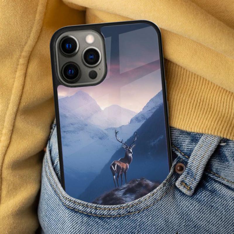 Deer Soft Phone Case for iPhone 17 Air 16e Pro max 15 Pro 13 14 Plus 11 12 MagSafe Magnetic Coque