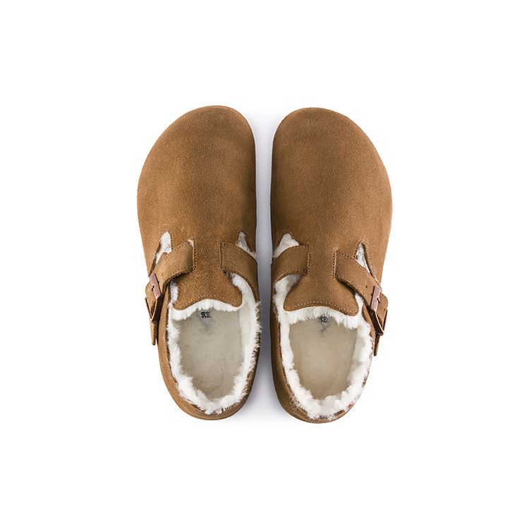 Birkenstock London Shearling Slippers Unisex Slippers Brown 1014963