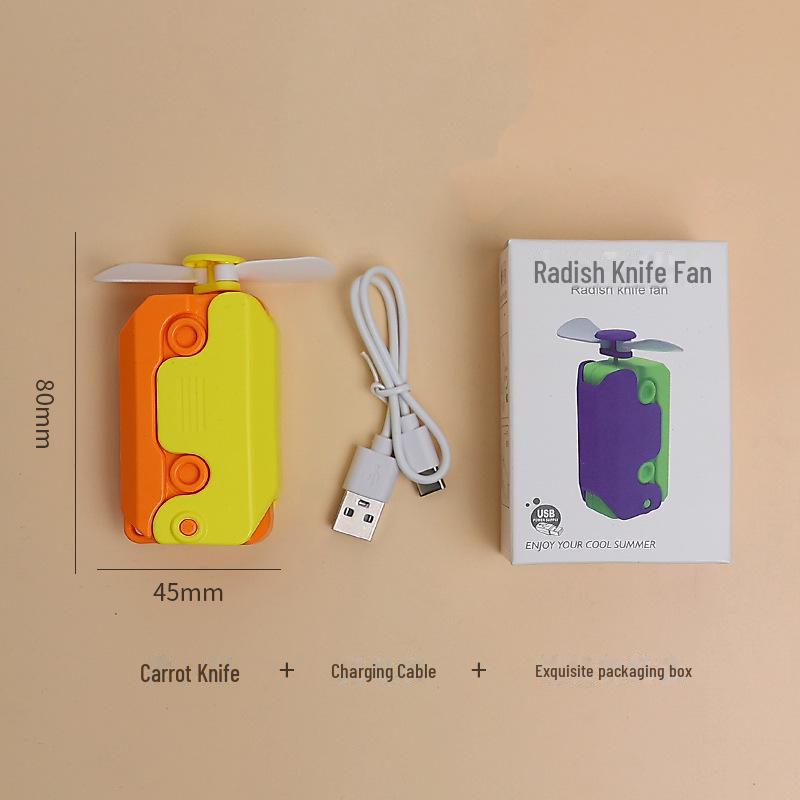 

Портативный вентилятор для моркови двойного назначения: Мини-ручной и электрический перезаряжаемый охладитель 80*45mm