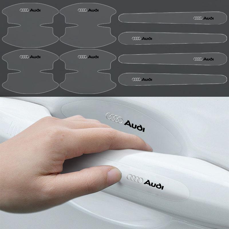 8Pc Transparent Car Door Handle Bowl Anti Scratch Protective Sticker For Audi C7 C6 C5 B5 B6 B7 B8 B9 D3 Q3 Q5 Q7 TT A1 A3 A4 A5