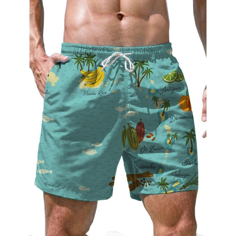 

Летние шорты с 3D-принтом пляжного пейзажа, модные повседневные пляжные мужские шорты 6XL