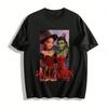 Halloween Witch & Demon Print Long Sleeve Top Festive Spooky Style Casual Versatile Crewneck Pullover Pure Cotton T-shirt