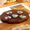 Natural colored treasure ring s925 silver brushed craft inlaid with olivine crystal stone light luxury niche gift for girlfriend