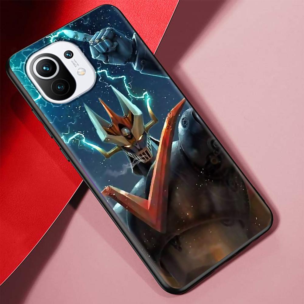 Pouzdro na mobil Manga Mazinger Z Anime pro Xiaomi Poco X3 NFC M3 Mi 11 Lite 5G 12X 11T 10T 12 Pro 9T Note 10 9 Silikonové Černé