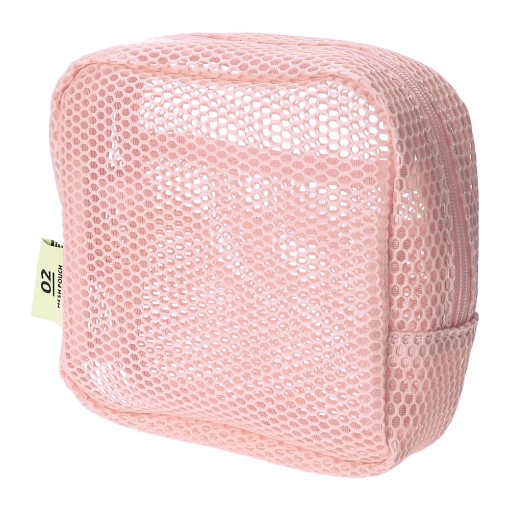 Square Pouch Mini Cute Mesh Collection Pouch Small Item Case Mini Pouch Key Holder Stylish Adult Simple Gift Present Cute Marks Light Pink