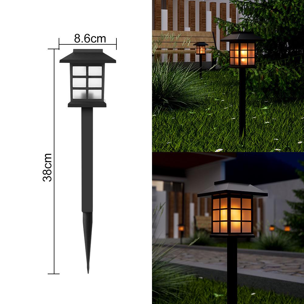 Solar LED Flame Simulation Lamp for Garden and Pathway Decoration - Waterproof Outdoor Wall Light Flame House Lamp