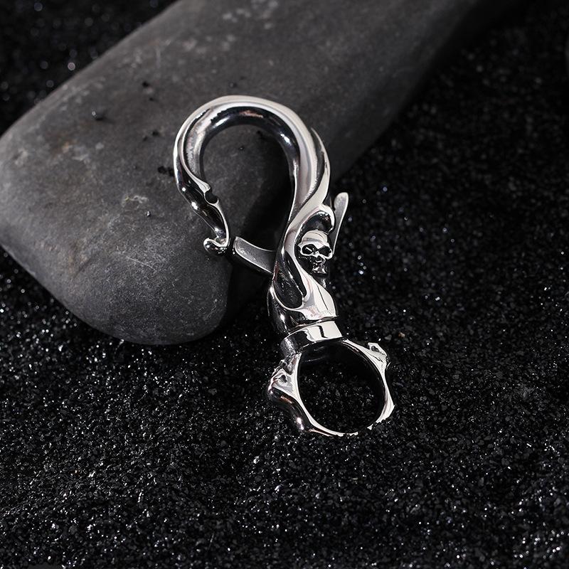 Personalized Skull Stainless Steel Necklace Men'S Keychain Pendant Jewelry