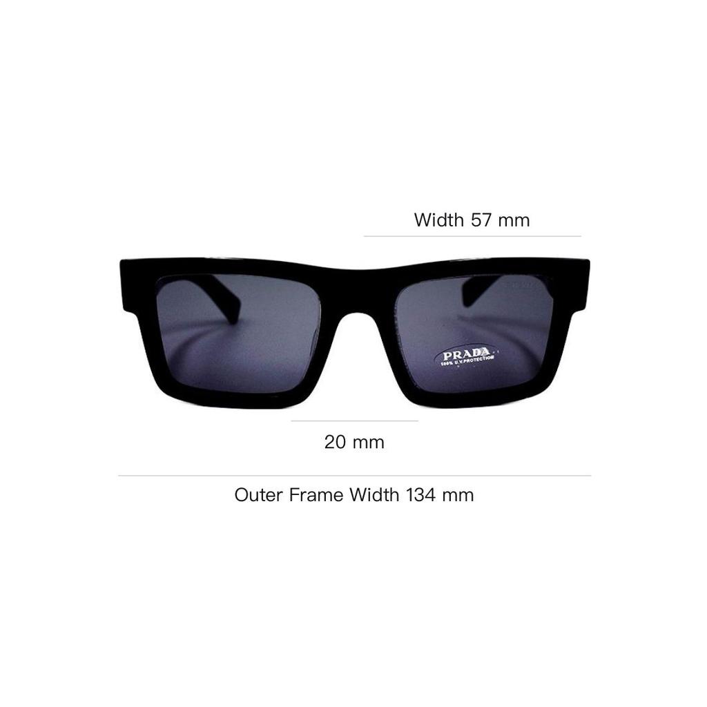 Prada Fashion Runway Rock Style Holiday Travel Sunglasses SPR19W F Men sunglasses 0PR19WSF1AB5S052