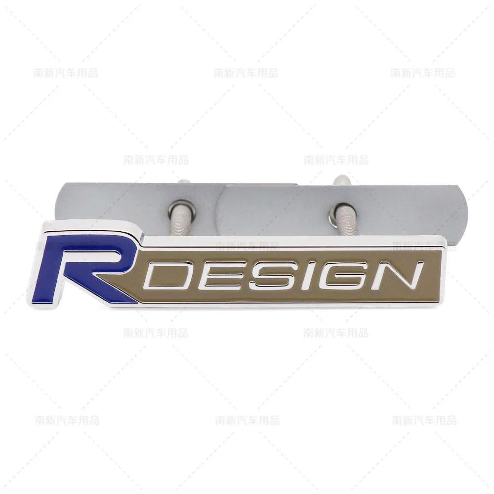 3D Metal Rdesign R Design Front Grill Car Badge Sticker Emblem Decal Decoration For XC40 XC60 XC90 V90 S90 S60 V60 V40 C70