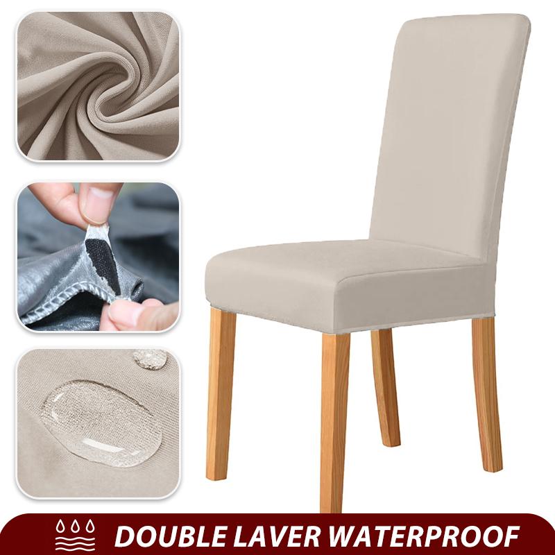 Elastic Waterproof Chair Cover Plain Spandex Dining Room Seat Covers Chair Protector For Restaurant Kitchen Banquet Seat Case