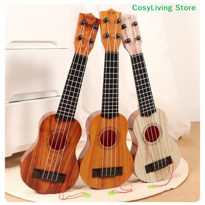 26/35cm Gitarre Schreibtisch Dekoration 4 Saiten Musikinstrument Mit Paddeln Simulierend Yukrili