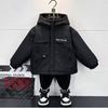 Boys Thick Cotton Padded Coat Winter Warm Hooded Jacket Kids Casual Outerwear