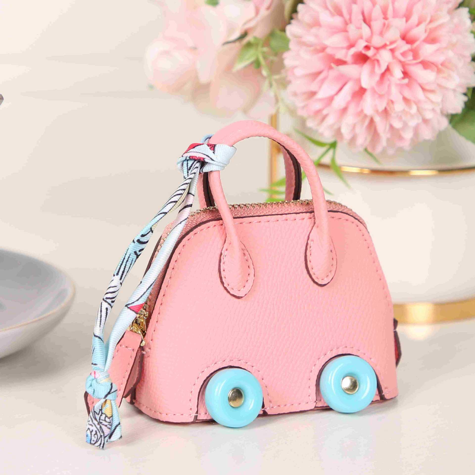 

Мини-подвеска в виде ракушки для колес, милый рот, красный конверт, сумка для наушников, аксессуары, новая сумка для боулинга, подвесные аксессуары 7x4.5x7 розовый