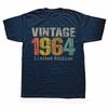 62 Year Old Gifts Vintage 1964 Limited Edition 62th Birthday Tee Tops Round Neck ShortSleeve Fashion Tshirt Basic Tshirts