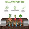 2PCS 12x4x1FT Galvanized Raised Garden Bed Kit Rectangle Metal Flower Box Large Planter Raised Beds Outdoor Garden for Planting