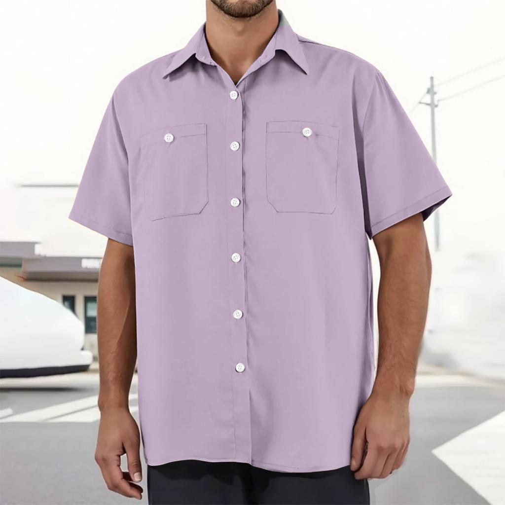 Men's Loose Casual Multi-pocket Workwear Shirt