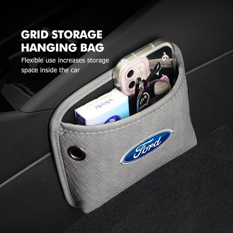 KLKD5 Car Multi-functional Mobile Phone Key Self Adhesive Pouch Storage Accessories For Ford Focus mk2 mk3 mk4 Fiesta Ranger Mondeo