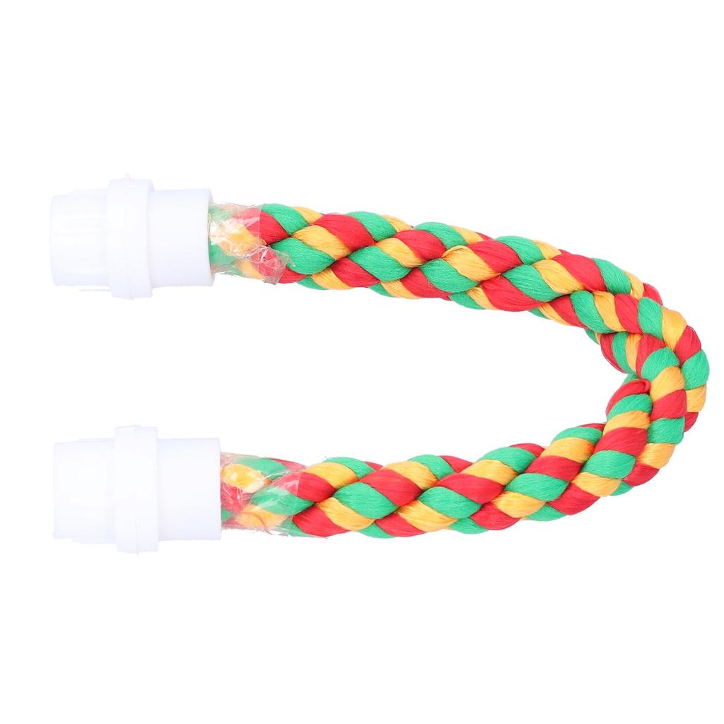 Vogel Papageien Ständer Bunt U-Form Baumwollseil Steh Kletterstange Kauspielzeug