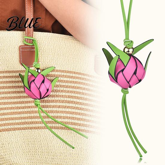 Einzigartiger Frucht Schlüsselanhänger Tasche Anhänger Kunstleder Simuliertes Design