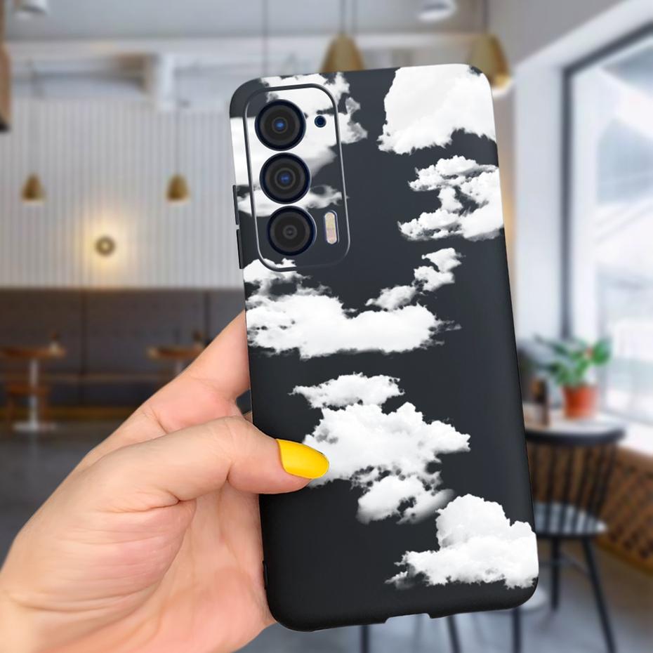 Silicon Case For Motorola Edge (2021) / Edge 5G UW (2021) Fashion Sunflower Daisy Pattern Soft Phone Cases For Edge 2021 XT2141