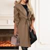 Women Business Casual Button Lapel Work Jackets Open Front Long Sleeve Hooded Fall Outfit