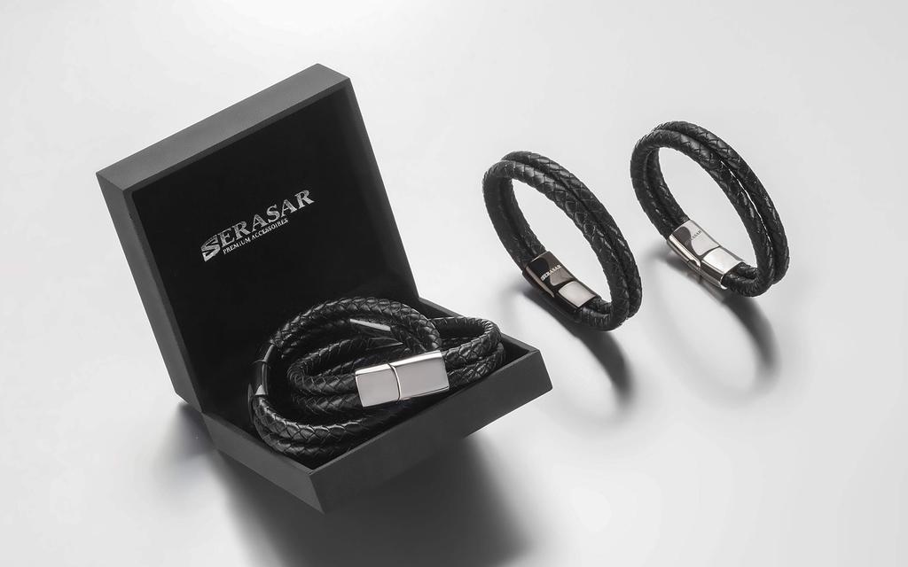 20cm Sølv Armbånd Lær Armbånd Lærarmbånd Armbånd Armbånd Lærsmykker Smykker Armbånd Flettet Armbånd Lær Wrap