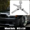 uxcell Taper Seat Wheel Bolt Lug Nut Chrome Wheel Stud Set 17mm Shank M12 X 1.5 8pcs