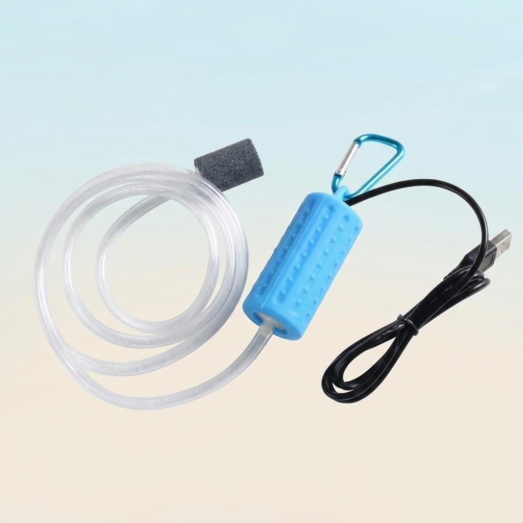 Aquarium Fish Tank USB Oxygen Air Pump Silent Energy Saving Portable Mini Aquatic Terrarium Accessories